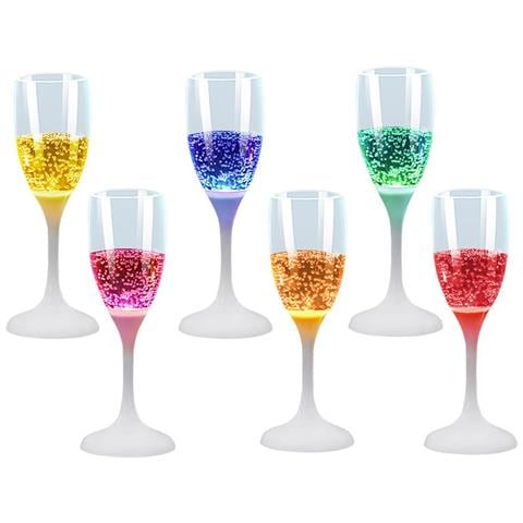 Confezione Da 6 Bicchieri Da Champagne Con 6 Colorazioni Led - Foto 1