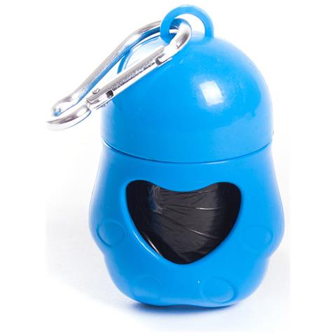 Portasacchetti Con Moschettone Modello Pou Comprensivo Di Venti Sacchetti Portasacchetti Blu - Foto 1