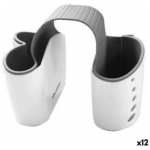 Portaspugne Da Lavandino Quttin Doppia Bianco 15 X 9 X 12 Cm (12 Unità) - Foto 1