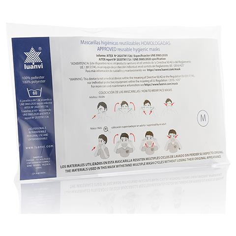 Mascherina Igienica In Stoffa Riutilizzabile Tongue Taglia M (pacco Da 3) 3 (m) (3 Uds) - Foto 2