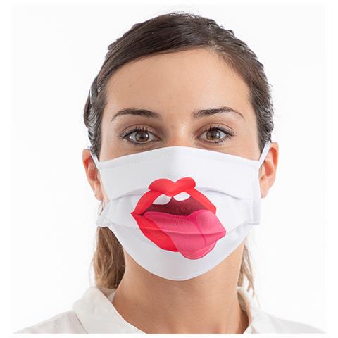 Mascherina Igienica In Stoffa Riutilizzabile Tongue Taglia M (pacco Da 3) 3 (m) (3 Uds) - Foto 5