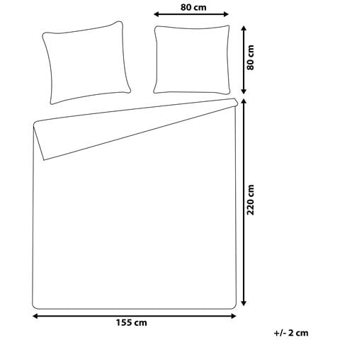 Set Copripiumino In Cotone Satinato 155 X 220 Cm Bianco E Rosa Larynhill - Foto 2