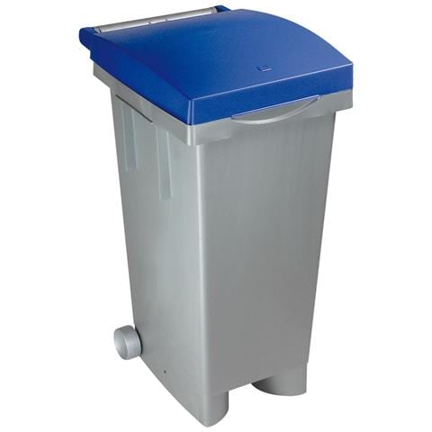 Bidone Con Ruote Per Raccolta Differenziata 80 Lt Tata Ics - Blue - Foto 1