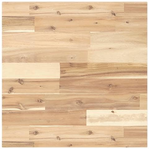 Piano Tavolo Quadrato 50x50x2 Cm In Legno Massello Di Acacia - Foto 2