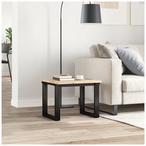 Piano Tavolo Quadrato 50x50x2 Cm In Legno Massello Di Acacia - Foto 3