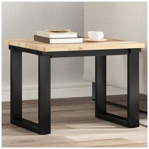 Piano Tavolo Quadrato 50x50x2 Cm In Legno Massello Di Acacia - Foto 1