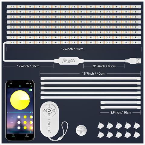 Striscia Led Dimmerabile 4m Con App: Luce Bianca Calda E Fredda, Controllo Intelligente - Foto 6