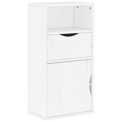 Mobile TV 5 pz con Contenitore ODDA Bianco in Legno di Pino - Foto 9