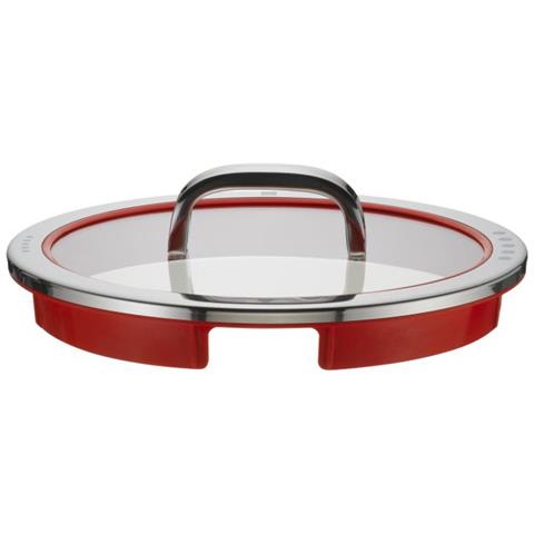 8900541252 coperchio per pentola Rotondo Rosso, Acciaio inox - Foto 1