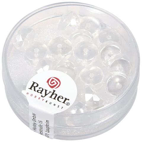 Rayher - 22 Pezzi - Perle In Vetro A Rondella 4x8mm - Colore Bianco Neve - Foto 1