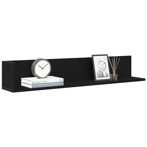 Mensole Da Parete 2pz Nere 100x16,5x16,5 Cm Legno Multistrato - Foto 1
