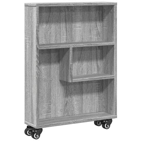 Carrello Stretto Grigio Sonoma 48x13x68 Cm In Truciolato - Foto 2