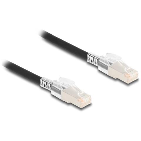 Cavo di rete RJ45 Cat. 6A S /FTP con clip di sicurezza 2 m nero - Foto 1