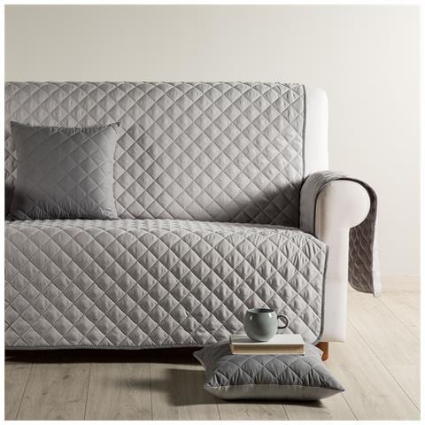 Copridivano Modern Modern Salvadivano In Microfibra Colore Grigio Misura 4 Posti - Foto 2