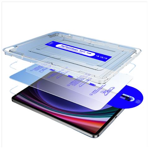 Pellicola Protettiva In Vetro Temperato Per Samsung Galaxy Tab S10+/s9+ (12,4 Pollici) Con Applicatore Antipolvere - Foto 4