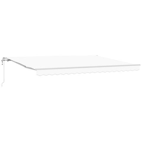 Tenda Retrattile Automatica  Bianca 450x300 cm, Tessuto di Ricambio per Tenda  4.5x3 m Bianco - Foto 1