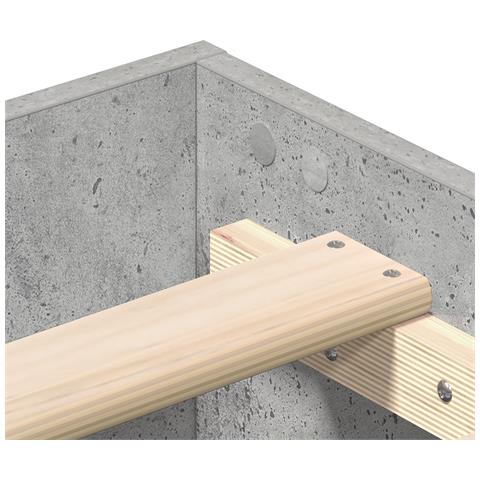 Rete letto 120x190 cm Grigio cemento in legno ingegnerizzato - Foto 9