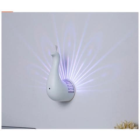 Lampada D'atmosfera A Forma Di Pavone Arcobaleno: Proiezione E Controllo Touch White - Foto 2