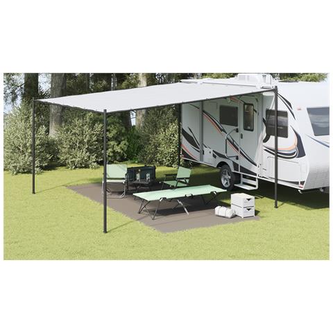 Accessorio Tenda Grigio Chiaro Poliestere 250 x 550 cm Leggero - Foto 2