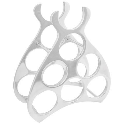 Porta Bottiglie di Vino Argento 38 x 33 x 13 cm Alluminio - Foto 1