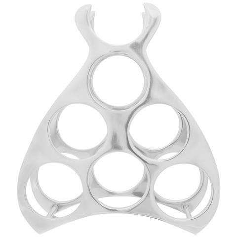 Porta Bottiglie di Vino Argento 38 x 33 x 13 cm Alluminio - Foto 2