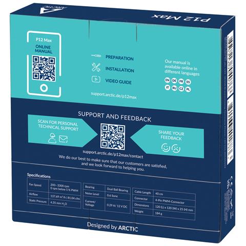 Ventola di Raffreddamento P12 Max 12 cm per Case e Sistemi PC - Foto 2