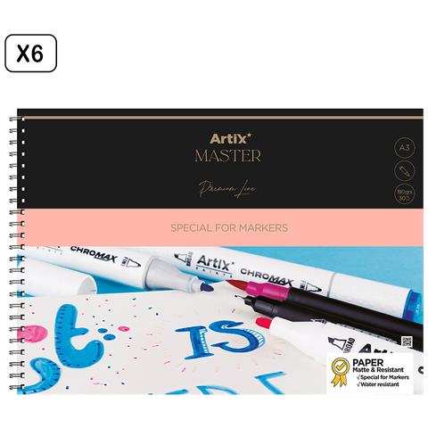 Pack Da 6 Pezzi Bloc De Marker Paper 30 Fogli A3 Spirale - Foto 1