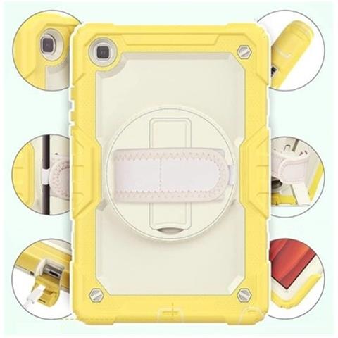 Custodia Per Samsung Galaxy Tab A7 2020 10,7” Con Supporto E Tracolla Gialla - Foto 2