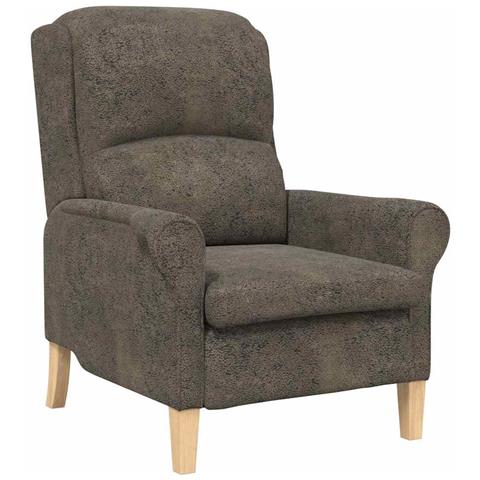 poltrona Grigio scuro 76 x 94 x 102 cm Pelle sintetica - Foto 1