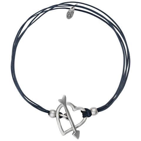 Collana Placcata Argento Con Cordino E Chiusura A Cuore - Foto 1