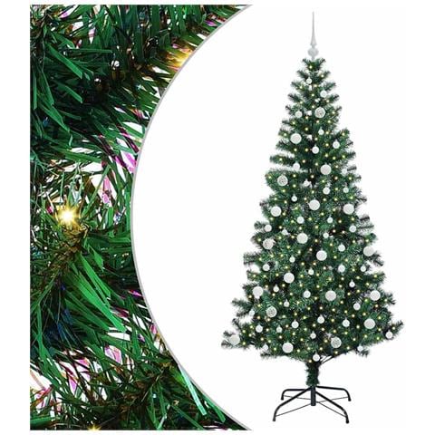 Albero di Natale artificiale con luci integrate Verde 210 cm - Foto 1