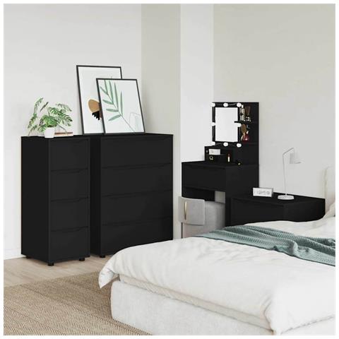 Armadio Nero 40 x 48 x 105 cm Legno multistrato - Foto 2