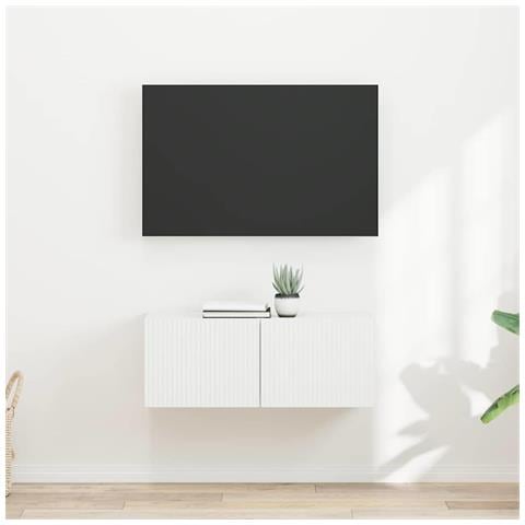 Mobile TV da parete 2 pcs Bianco 60 x 31 x 29.5 cm - Foto 2