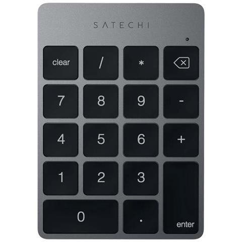 Tastierino Numerico Wireless Bluetooth In Alluminio Ultrasottile, Grigio - Foto 1