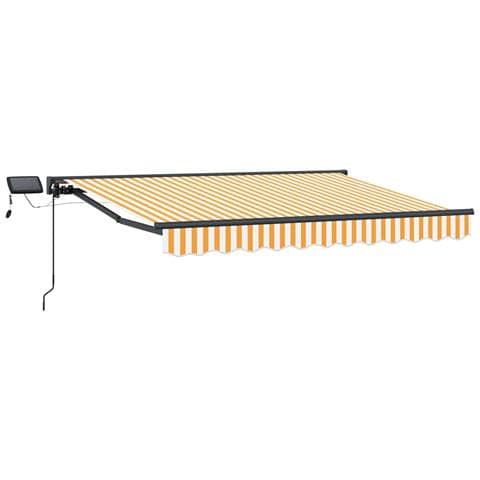 Cornice per Tenda Manuale con LED Giallo e Bianco 3,5 x 2 m - Foto 1
