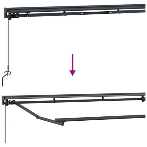 Cornice per Tenda Manuale con LED Giallo e Bianco 3,5 x 2 m - Foto 9