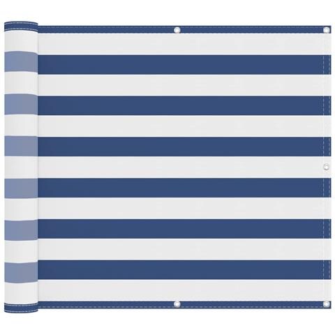 Schermo da balcone Blu e Bianco 100 x 300 cm Tessuto Oxford - Foto 1