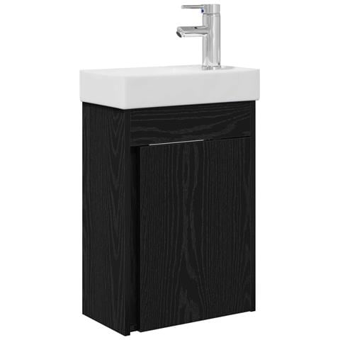 Mobile bagno con rubinetto Rovere Nero 40,5 x 22,5 x 62 cm - Foto 1
