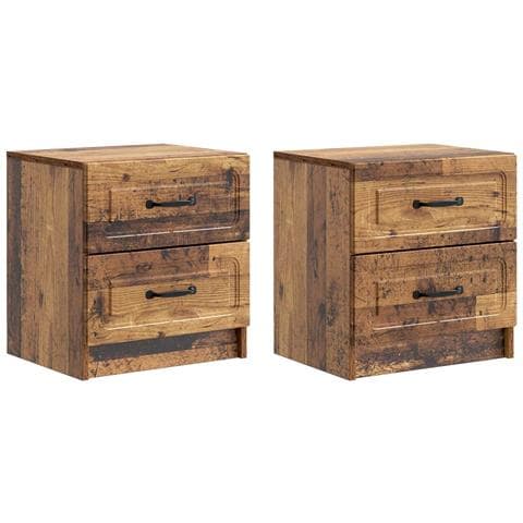 Armadio da Notte 2 pcs Legno antico 43 x 34,5 x 44,5 cm - Foto 1