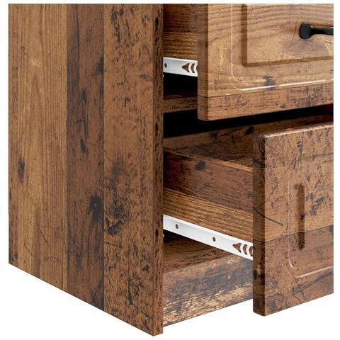 Armadio da Notte 2 pcs Legno antico 43 x 34,5 x 44,5 cm - Foto 9