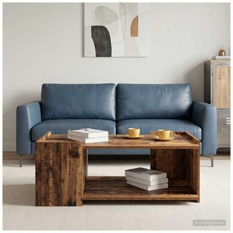 Tavolino da salotto Legno antico 90 x 50 x 33 cm - Foto 2