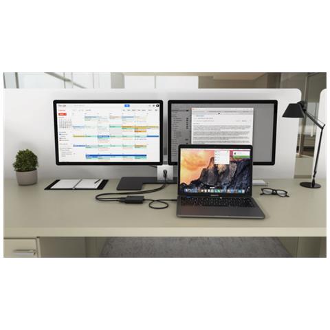 USB-C 3.1 Dual 4K HDMI Adattatore Grafico 3840 x 2160 Pixel - Nero - Foto 6