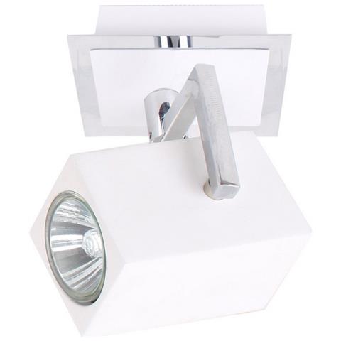 Faretti Moderni Cromo 1 Luce Con Paralume Bianco, Gu10 - Foto 1