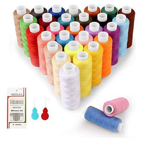 Discussione Cucire 30 Colori 250 Yards Ogni Kit Bobina Di Cucito Con 16 Aghi Da Cucito E 2 Infila Aghi 48 Pezzi Adatti Per Cucire A Mano E Cucire A Macchina - Foto 1