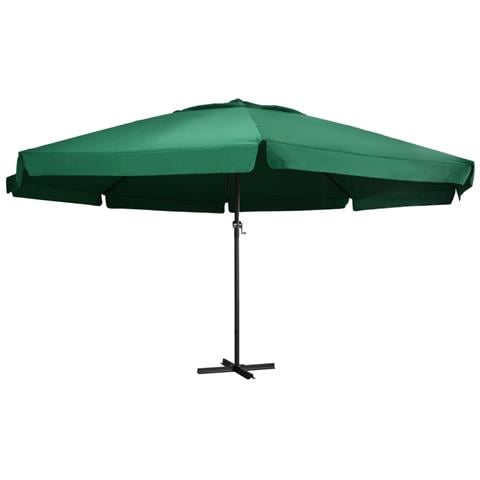 Ombrellone da Esterni con Palo in Alluminio 600 cm Verde - Foto 1