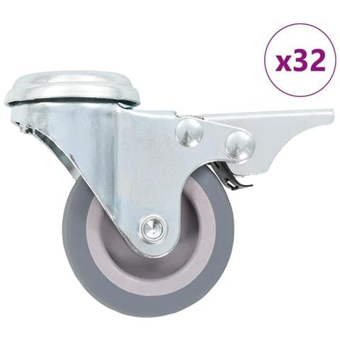 Ruote Girevoli con Foro per Bullone 32 pz 50 mm - Foto 1