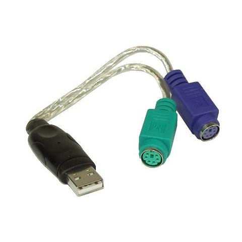 33386 USB A 2x PS / 2 Trasparente cavo di interfaccia e adattatore - Foto 1