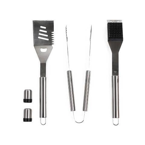 Set Accessori Per Barbecue In Acciaio In Valigetta Composti Da: Pinze, Forconi, Coltelli Da Taglio, Spatola, Spazzole Di Varia Grandezza, Spiedini - Foto 3