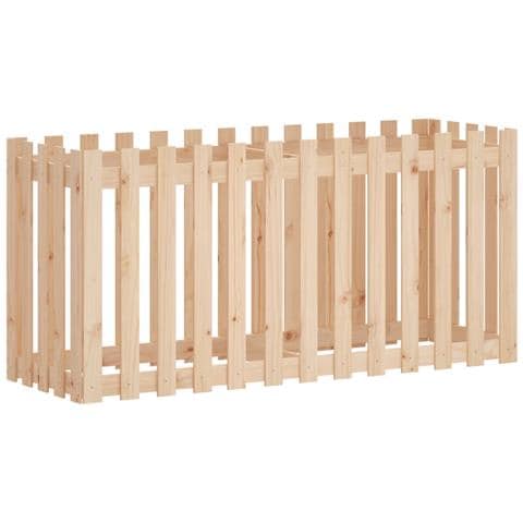 Fioriera Rialzata Giardino A Recinzione 150x50x70cm Legno Pino - Foto 1