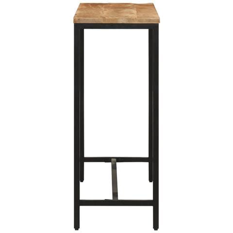 Tavolo Consolle 110x30x75cm Legno Massello Mango Grezzo E Ferro - Foto 3